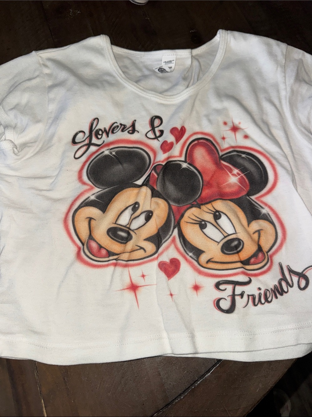 White Mickey & Minnie 'Lovers & Friends' Graphic Tee